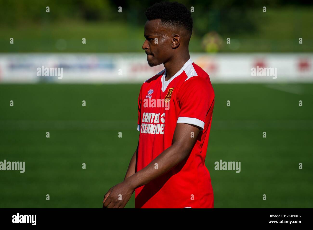 Oswestry, Angleterre 13 juillet 2021. UEFA Europa Conference League Premier tour de qualification entre Newtown AFC et Dundalk. Banque D'Images