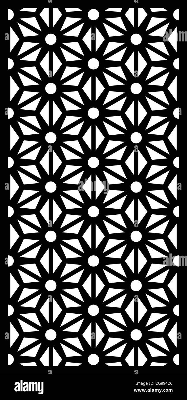 Conception Jali pour le routeur cnc et le fichier vectoriel de coupe laser. Illustration de Vecteur