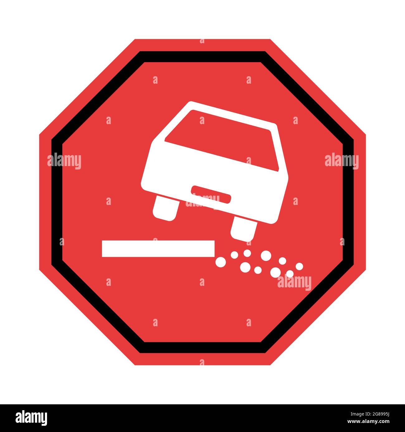 Icône de danger routier, panneau de signalisation routière ...