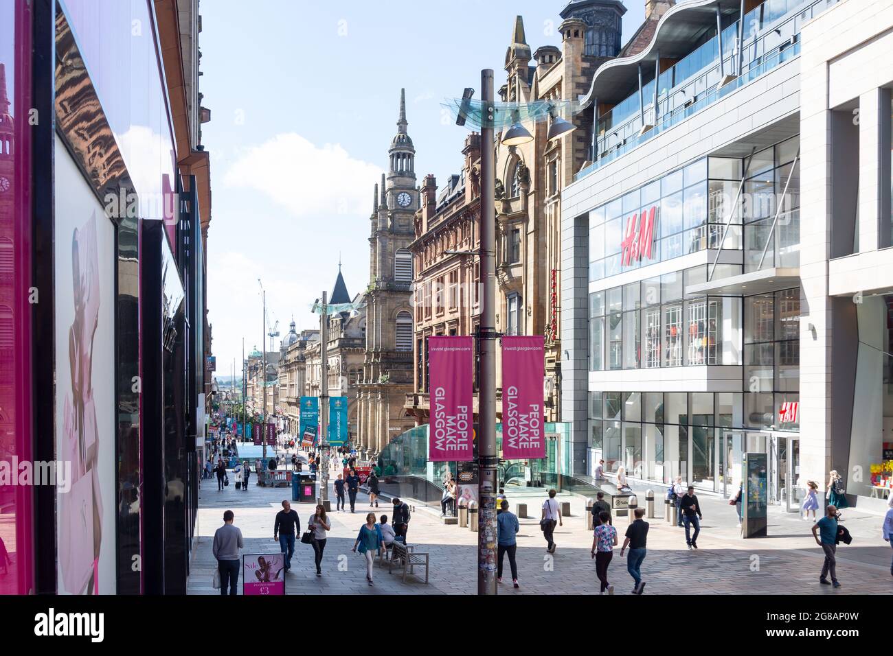 Buchanan Street, Glasgow City, Écosse, Royaume-Uni Banque D'Images