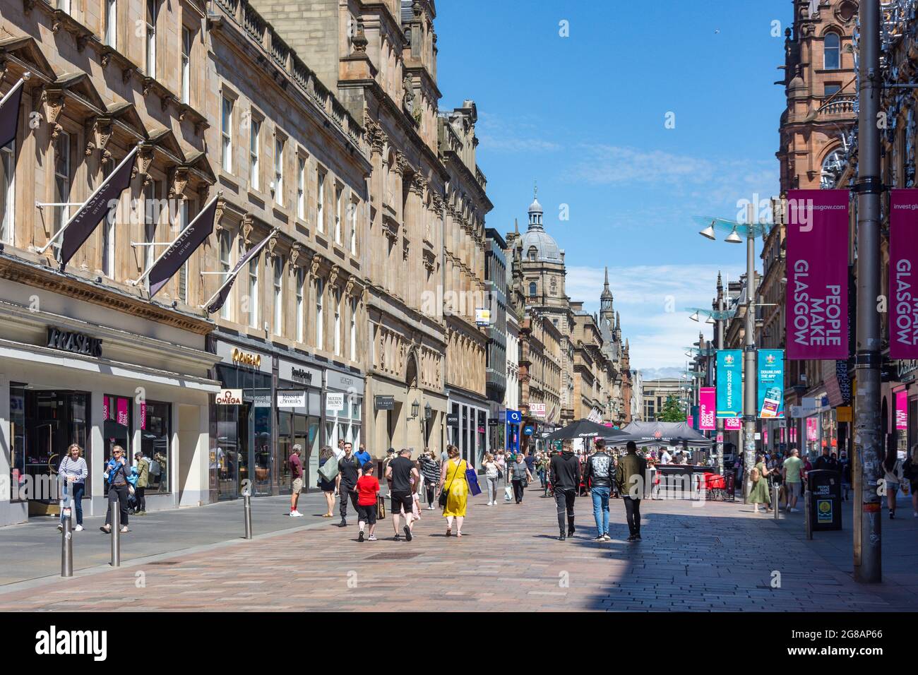 Buchanan Street, Glasgow City, Écosse, Royaume-Uni Banque D'Images