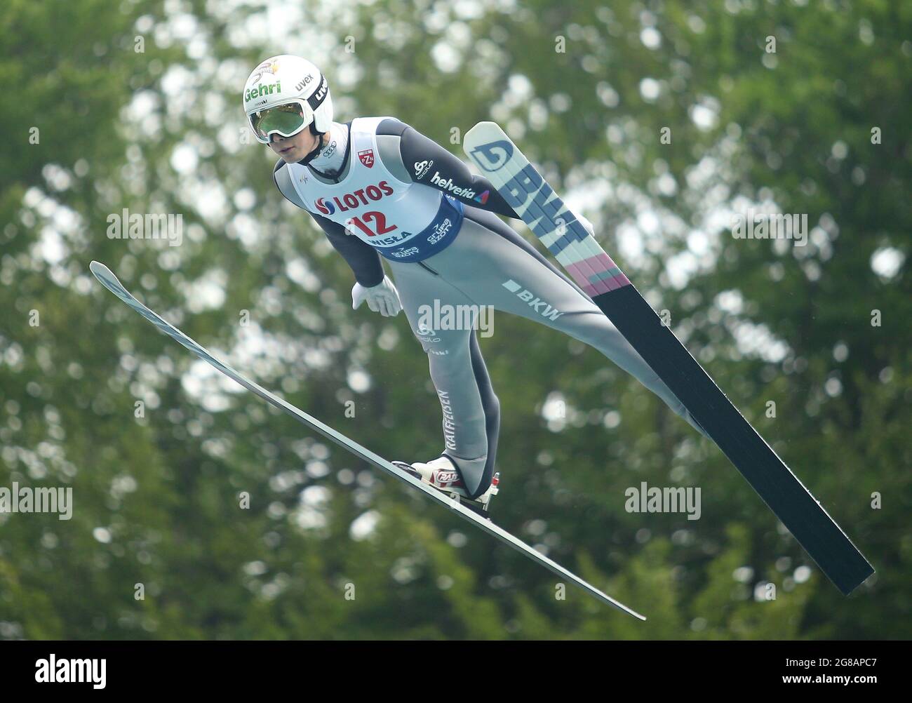 Wisla, Pologne. 18 juillet 2021. Lors de la compétition masculine individuelle du Grand Prix d'été de saut à ski FIS à Wisla. Crédit : SOPA Images Limited/Alamy Live News Banque D'Images