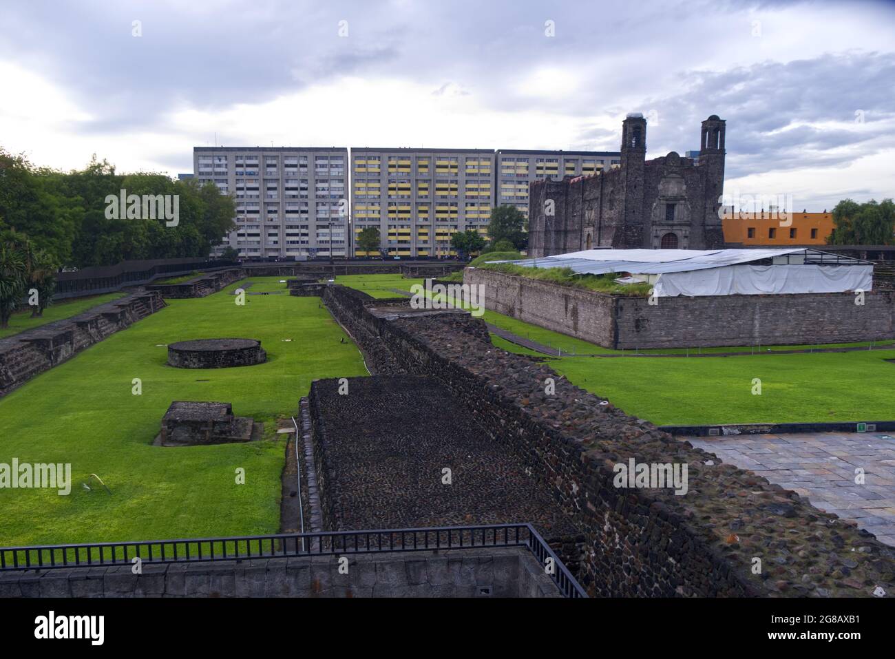 Mexique - Plaza de las Tres Culturas à Tlatelolco Banque D'Images