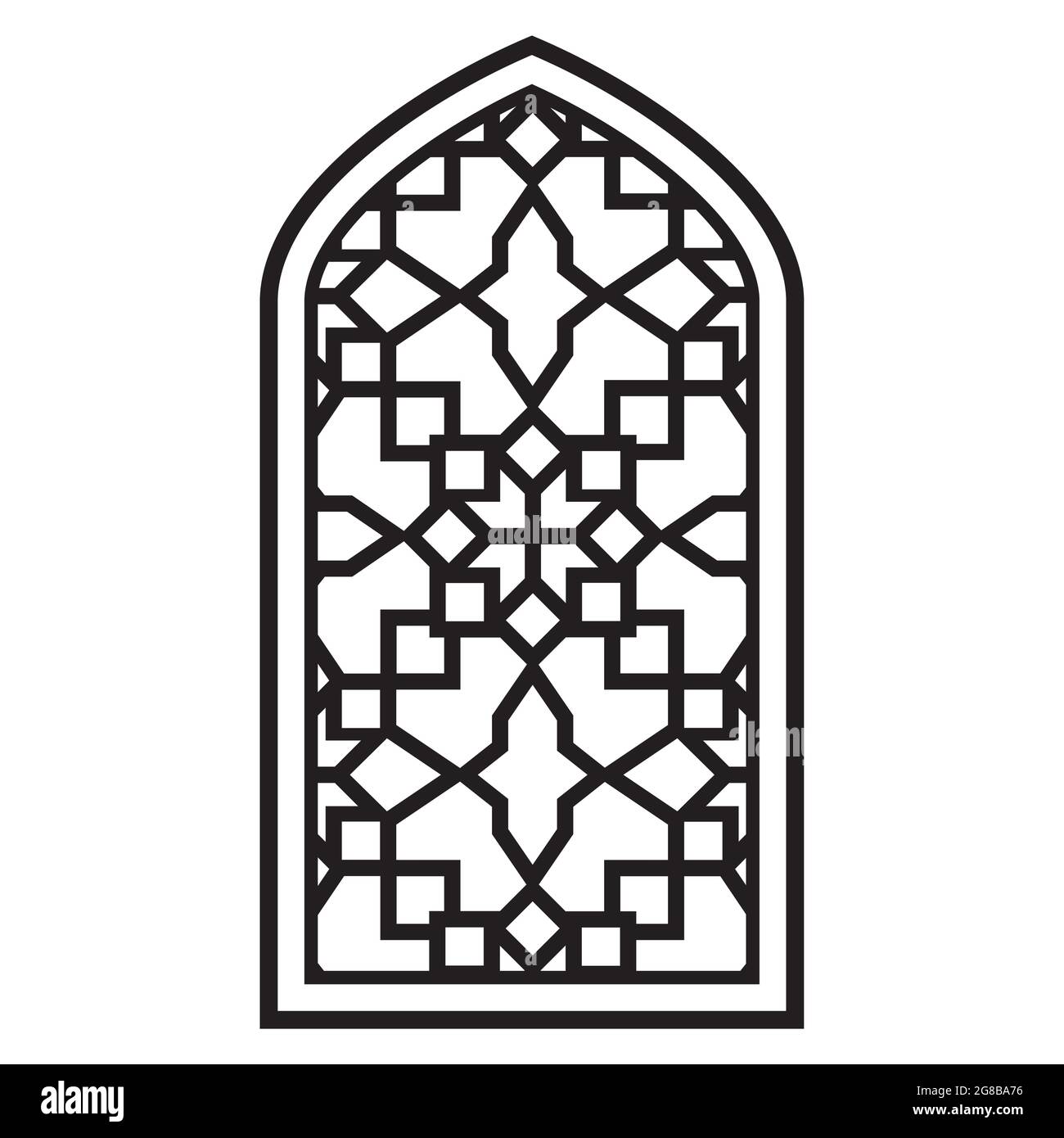 Fenêtre mashrabiya Design vecteur conception Illustration de Vecteur