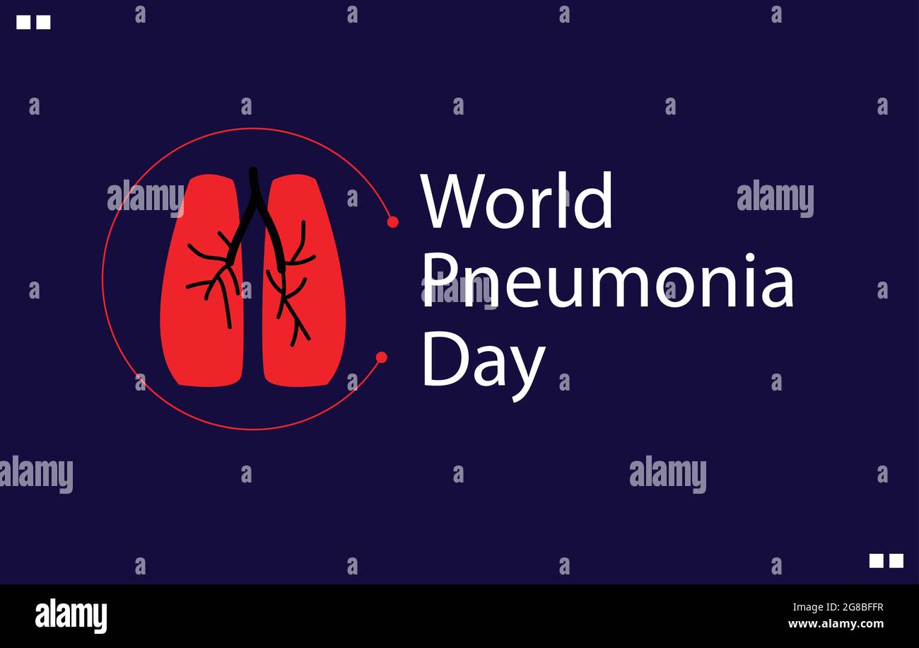 Modèle de vecteur de la Journée mondiale de la pneumonie Illustration de Vecteur