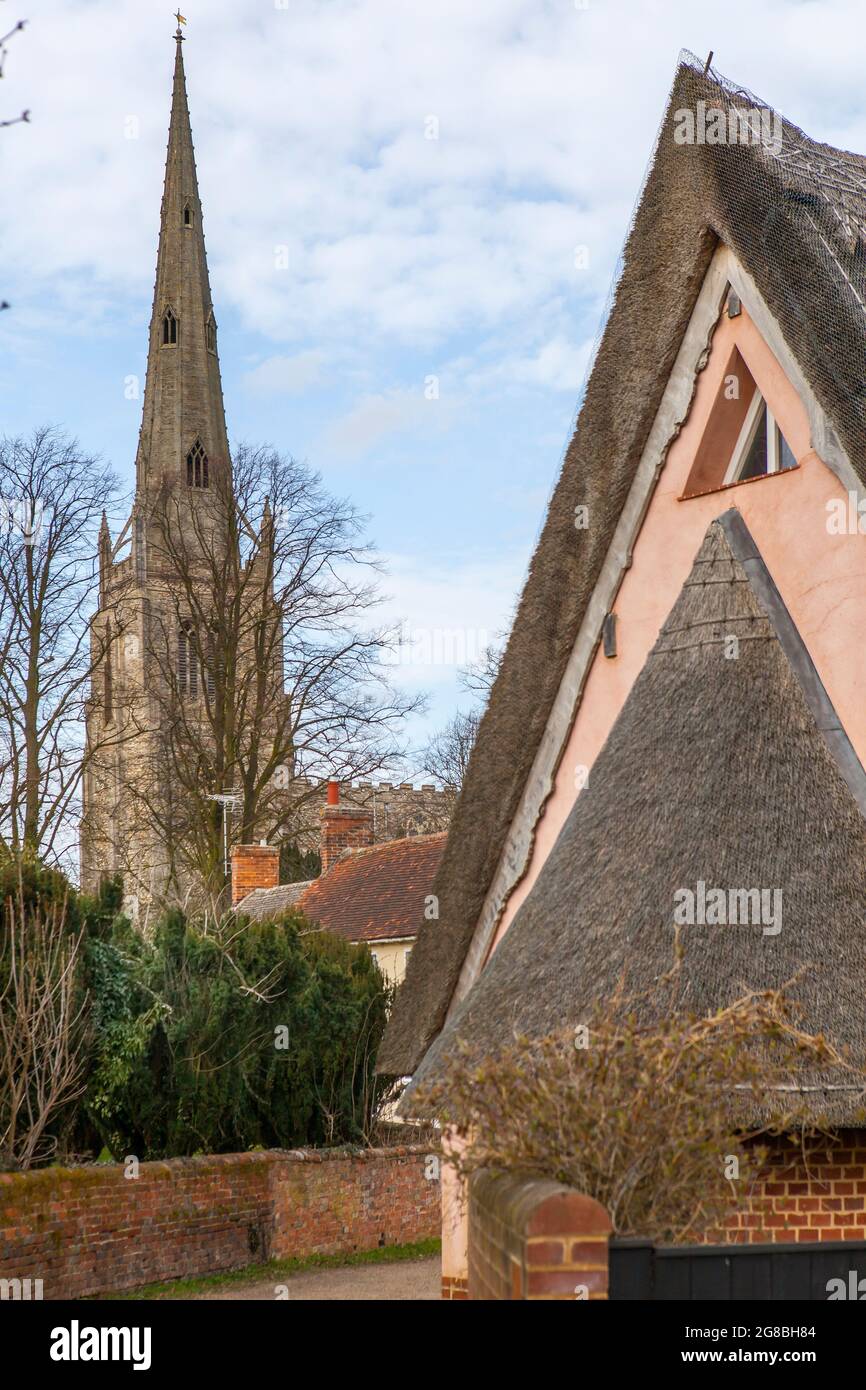 Dunmow, Essex, Royaume-Uni - septembre 2019, Great Dunmow est une ancienne ville marchande du nord-ouest de l'Essex, avec une population estimée. Église Thaxted Banque D'Images