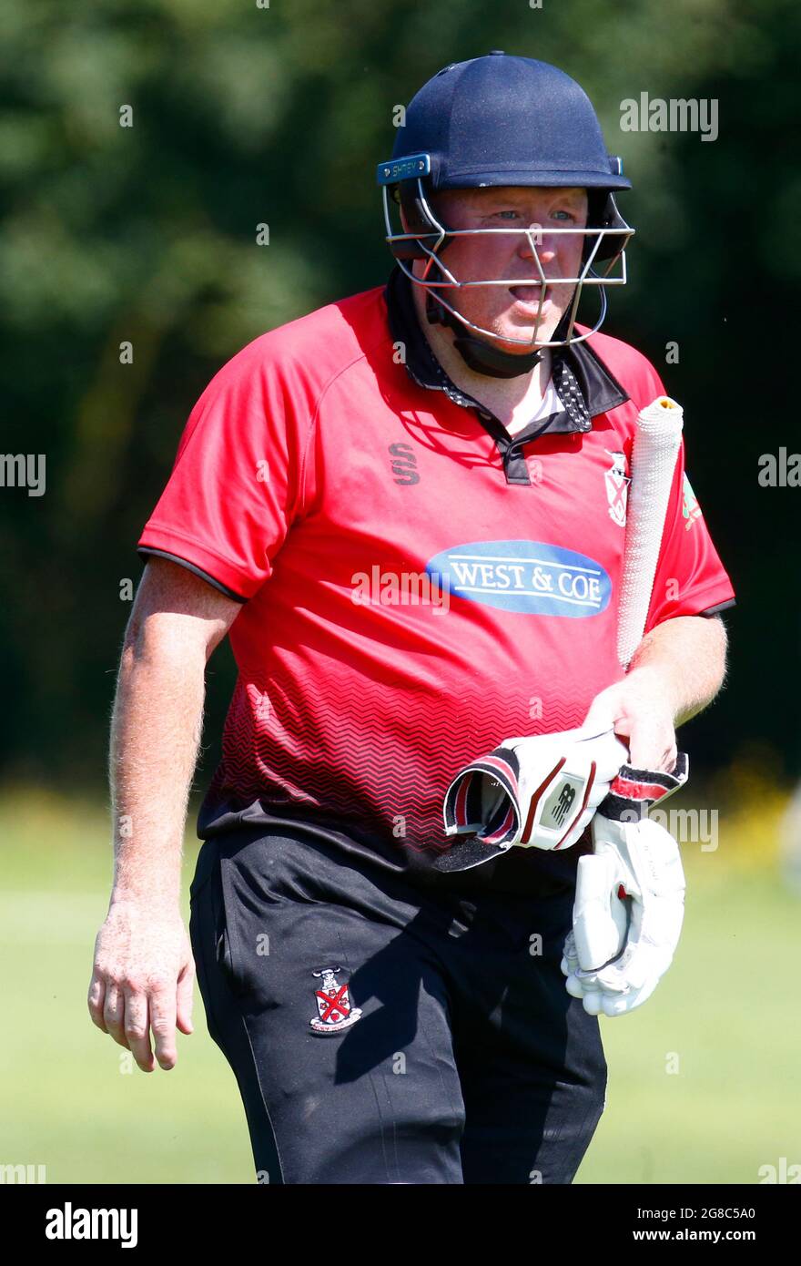 BILLERICAY, Royaume-Uni, JUILLET 18: Paul Murray JNR de Hornchurch CC pendant la compétition T20 de Dukes Essex - demi-finale entre Brentwood CC et Hornchur Banque D'Images