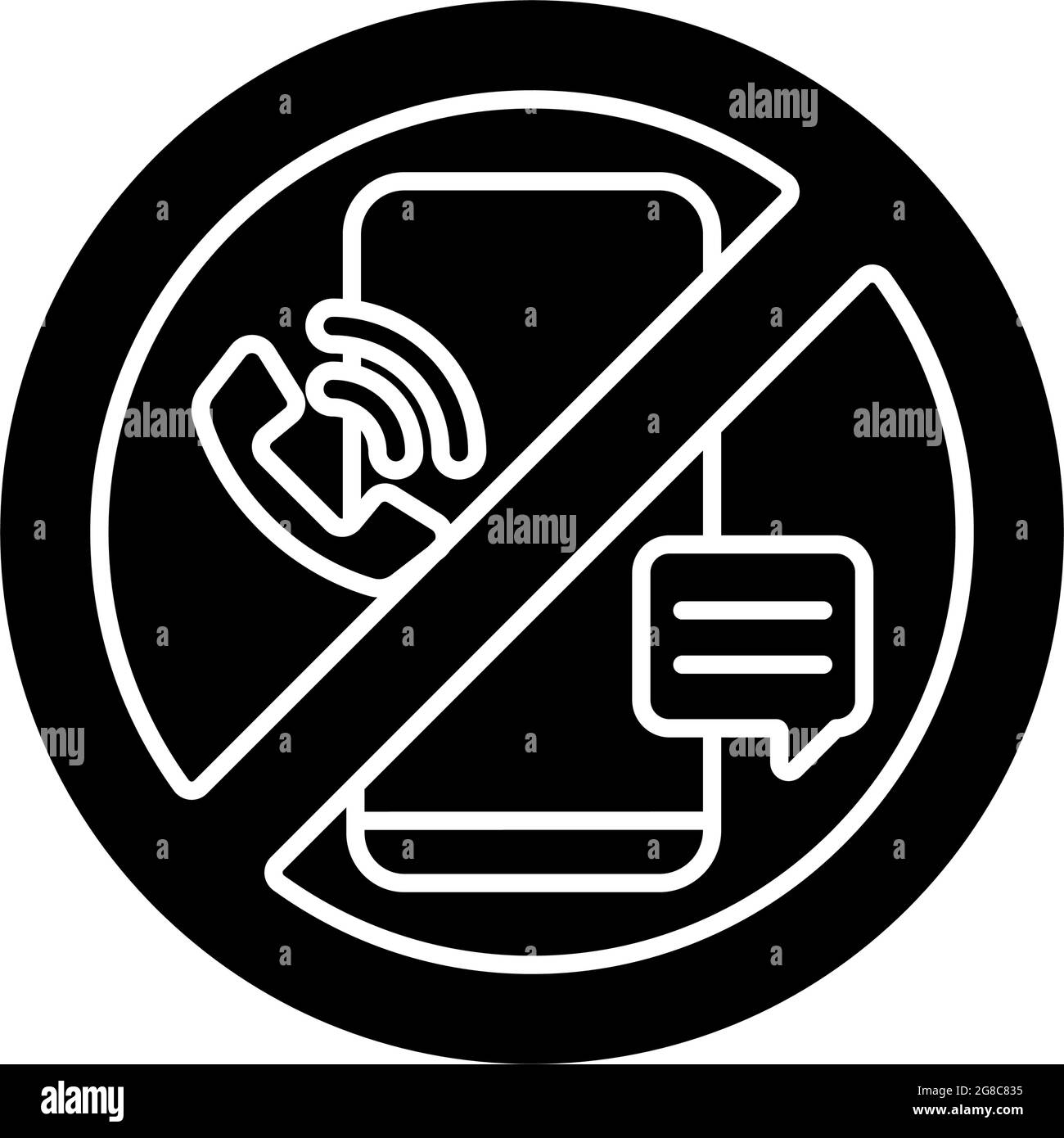 Icône de glyphe noir Digital Detox Illustration de Vecteur