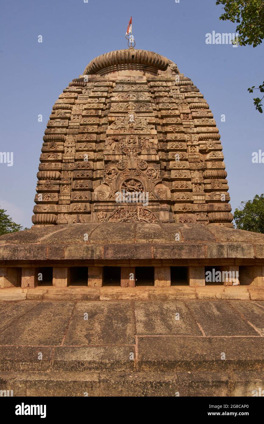 Ancien temple hindou de Parasuramesvara à Bhubaneswar, Odisha, Inde Banque D'Images