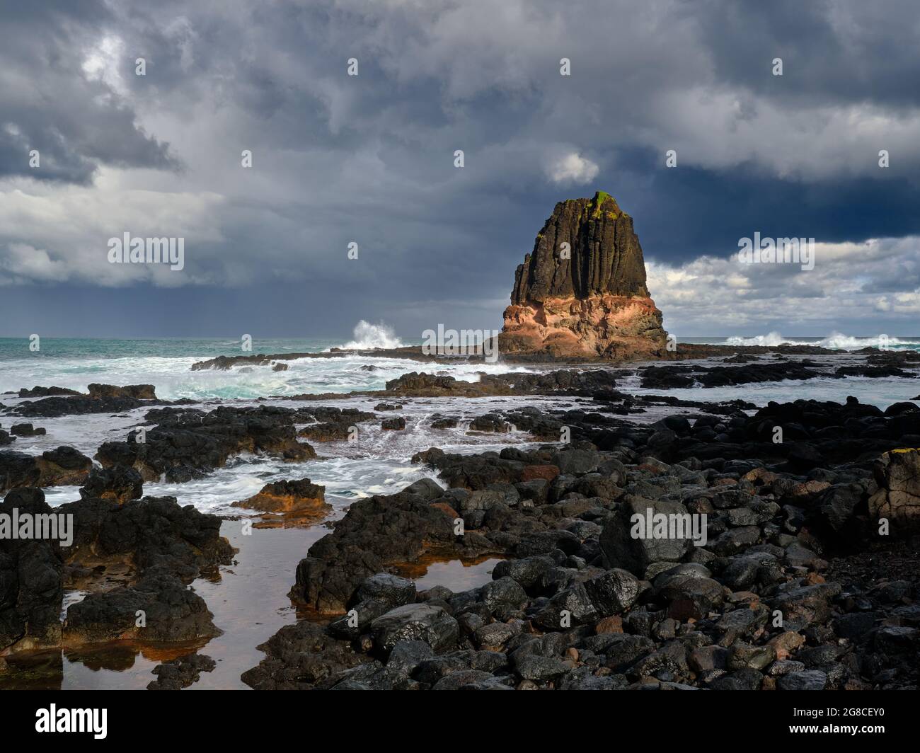 Pulpit Rock dans un après-midi de tempête Banque D'Images