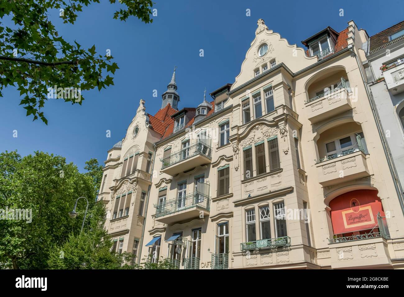 Altbau, Schlossstrasse, Steglitz, Berlin, Allemagne Banque D'Images