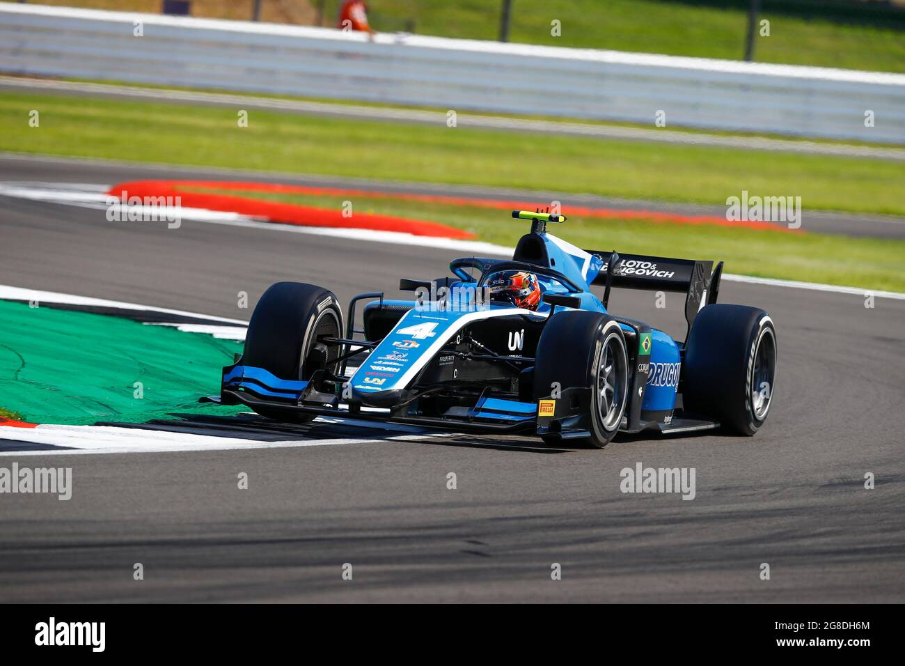 04 Drugovich Felipe (BRA), Uni-Virtuosi Racing, Dallara F2, action lors de la 4ème manche du Championnat de Formule 2 2021 de la FIA du 16 au 18 juillet 2021 sur le circuit Silverstone, à Silverstone, Royaume-Uni - photo Xavi Bonilla / DPPI Banque D'Images