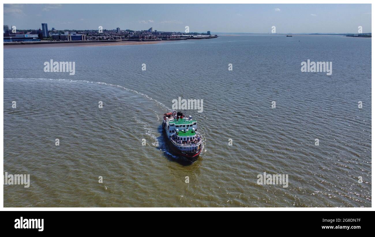 Photographie de drone de merseyside Banque D'Images