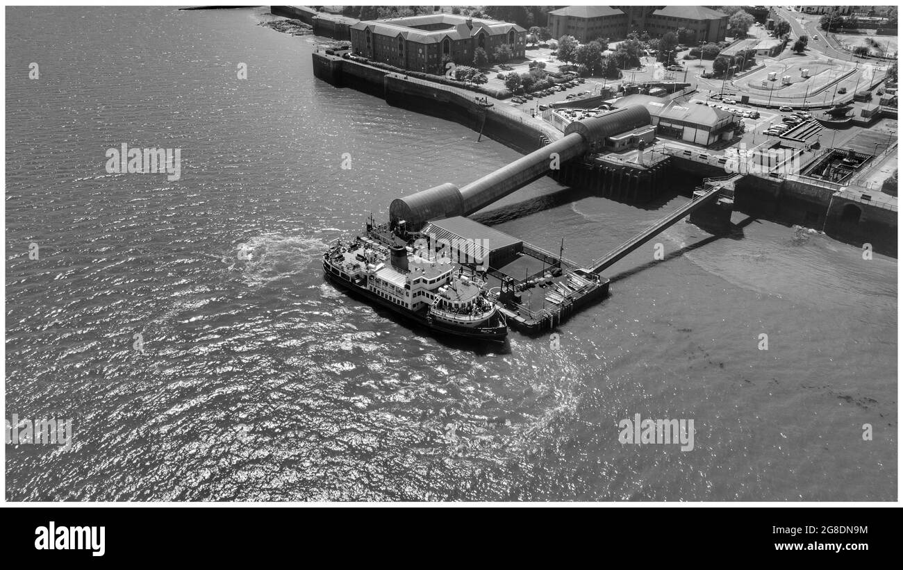 Photographie de drone de merseyside Banque D'Images