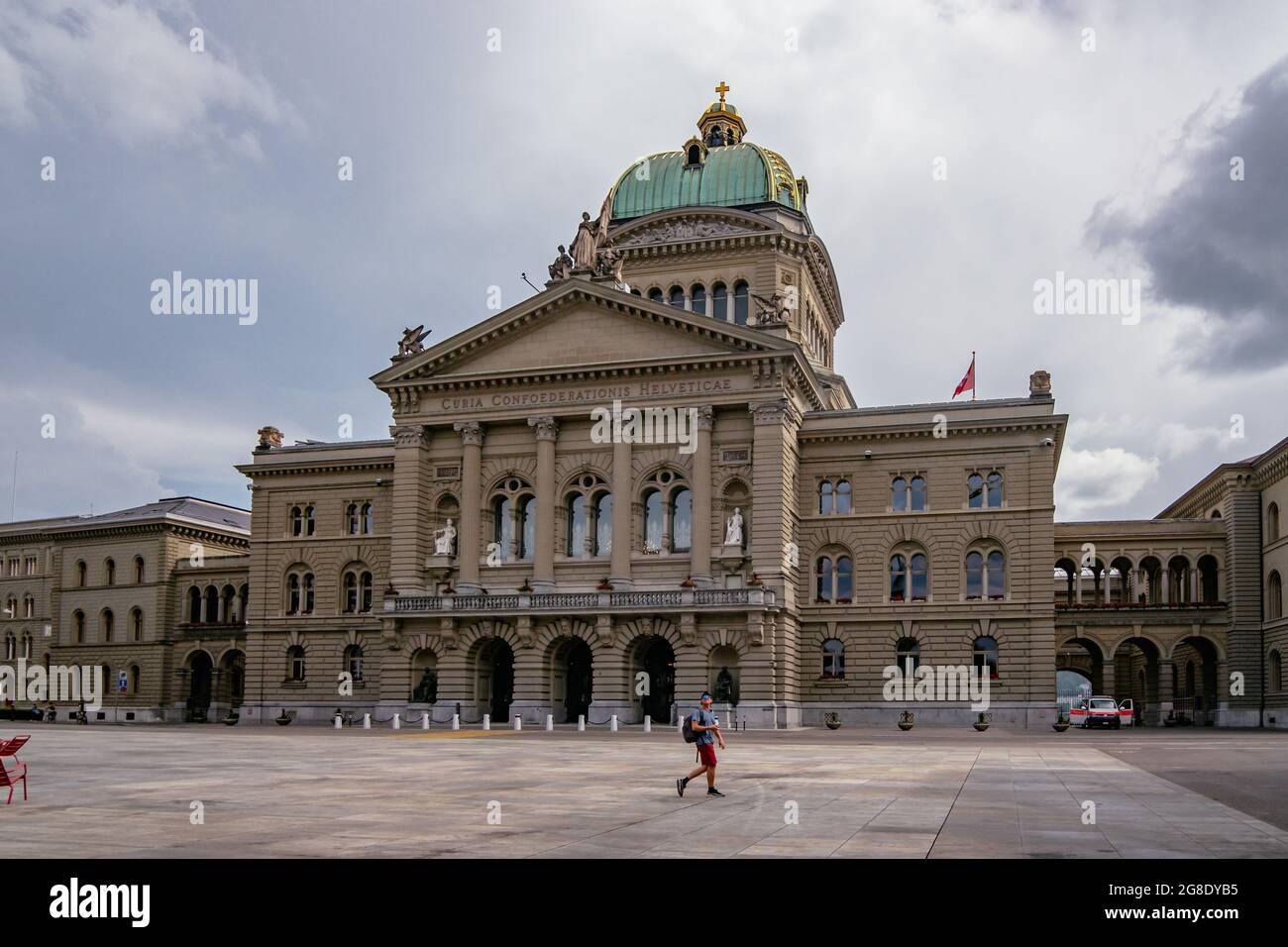 Le Palais fédéral est le nom du bâtiment dans lequel se trouvent l'Assemblée fédérale suisse et le Conseil fédéral - Centre ville de Berne, Suissela Banque D'Images