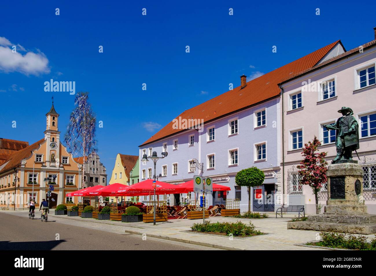 Hôtel de ville, Rain am Lech, Donau-Ries, Swabia, Bavière, Allemagne Banque D'Images