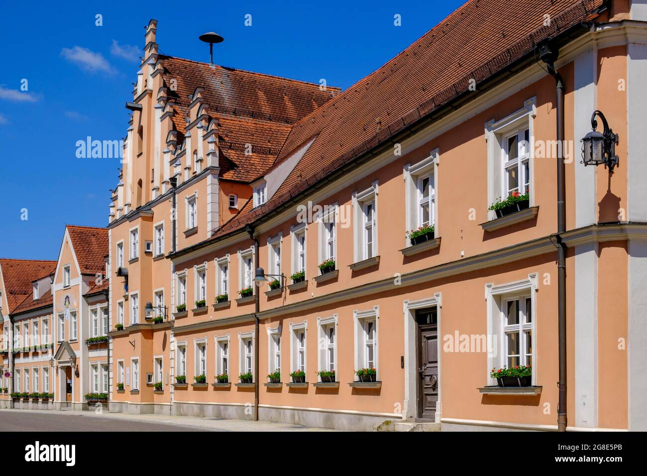 Hôtel de ville, Rain am Lech, Donau-Ries, Swabia, Bavière, Allemagne Banque D'Images