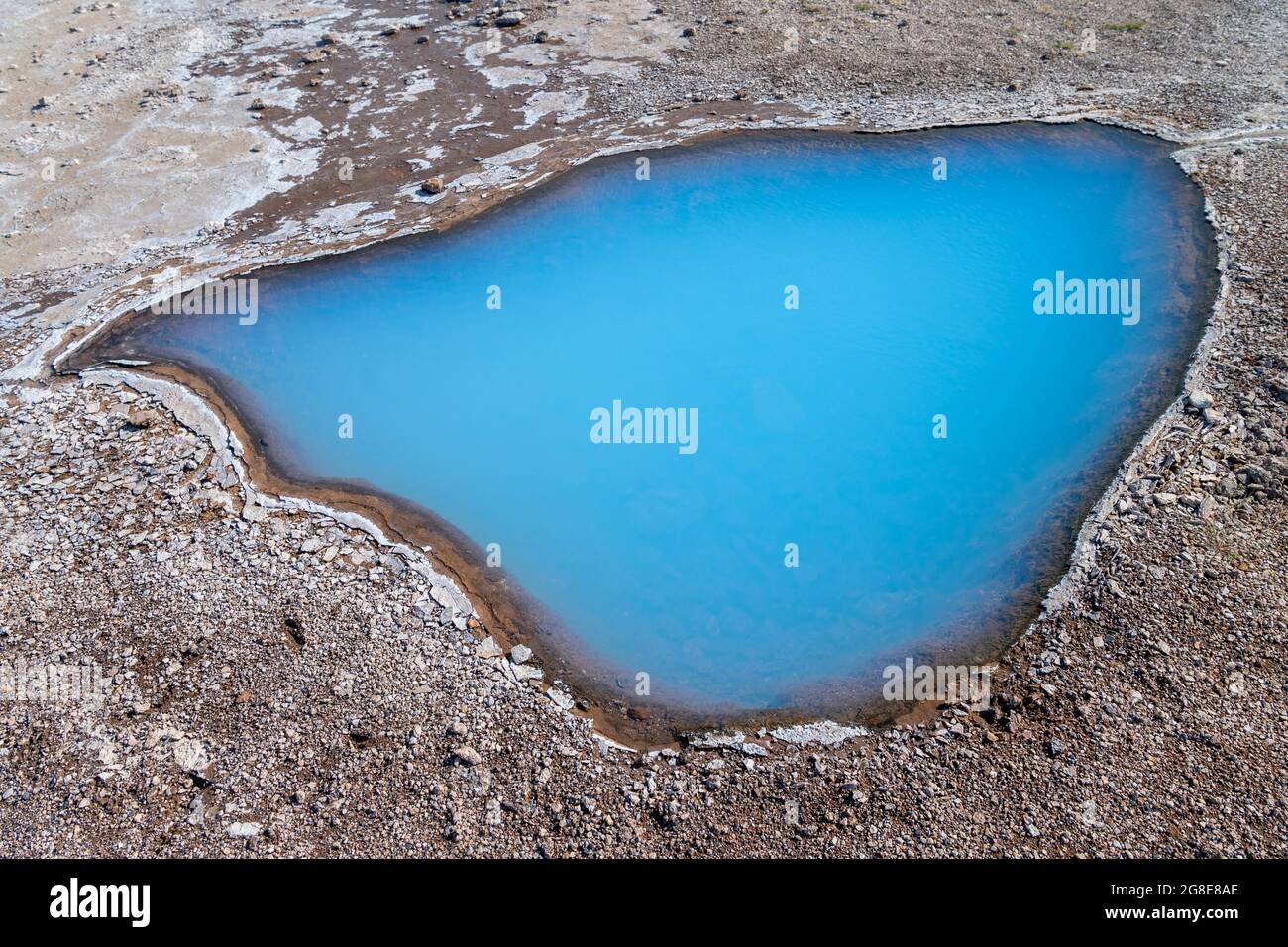 Source thermale de Blesi, zone géothermique de Haukadalur, Geysir, Islande Banque D'Images