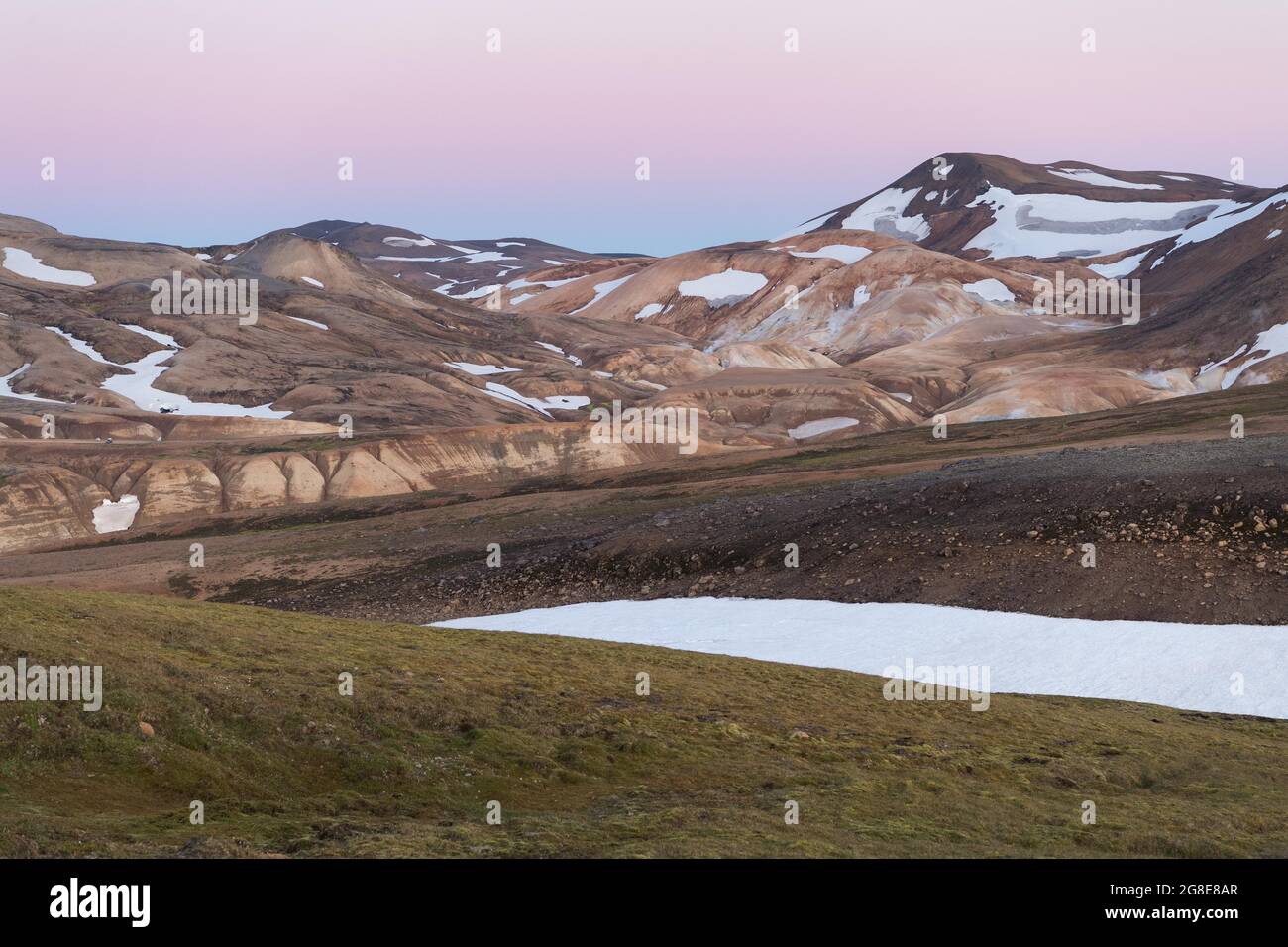 Zone thermique de Hveradalir, Kerlingarfjoell, Suourland, Islande Banque D'Images