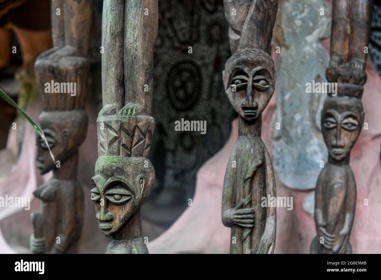 Maison sacrée sur le site de l'UNESCO Osun-Osogbo Sacred Grove, État d'Osun, Nigeria Banque D'Images