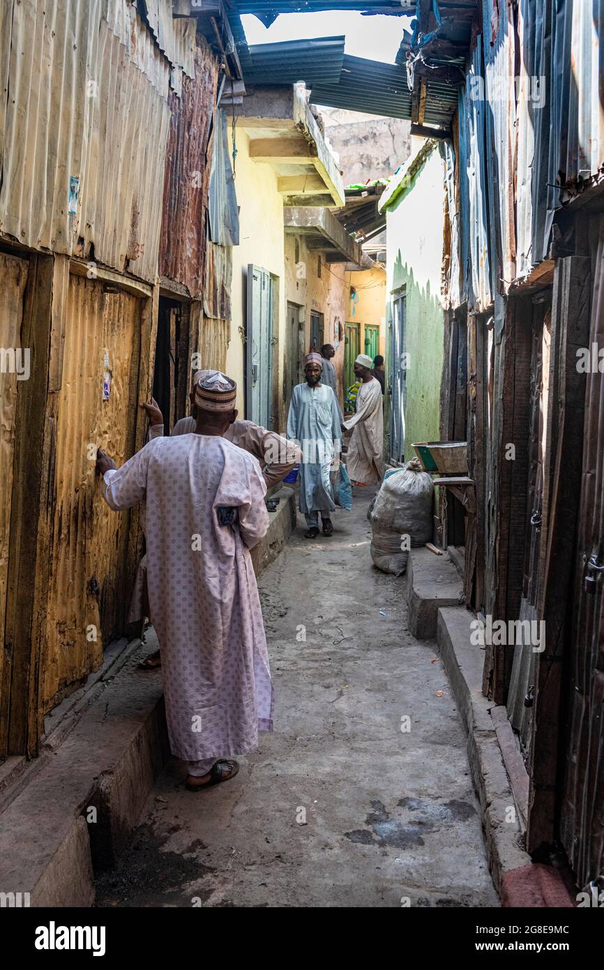 L'ancien bazar, Kano, état de Kano, Nigeria Banque D'Images