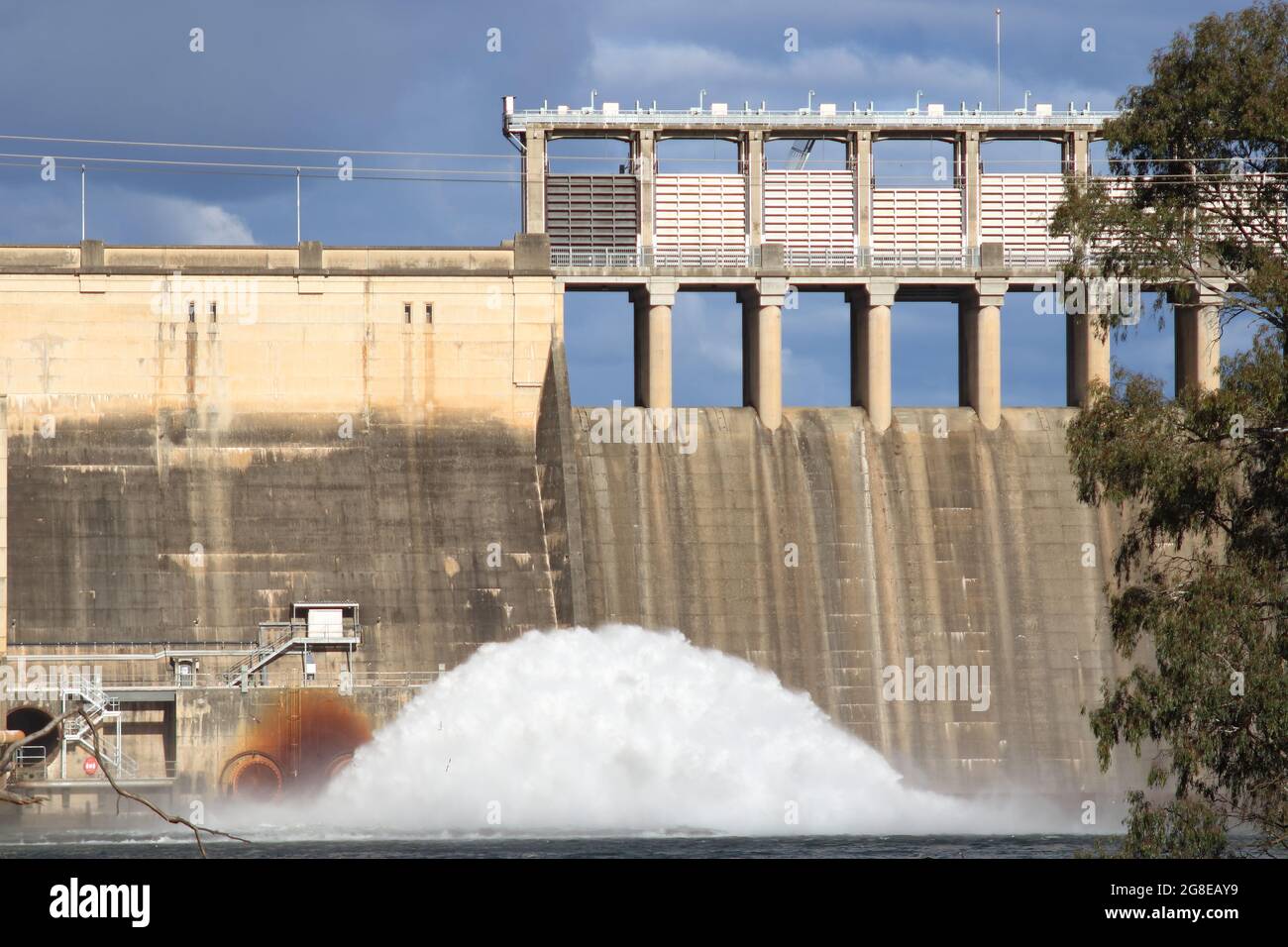 Rejets de mur de Lake Hume Banque D'Images