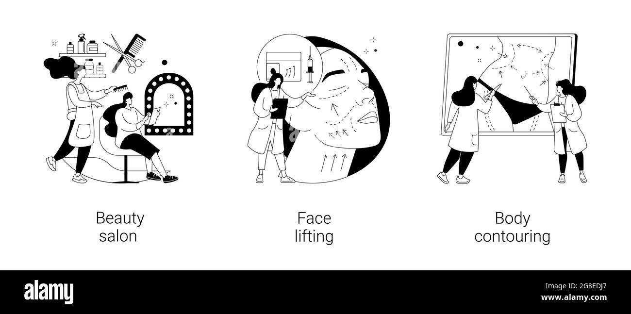 Illustrations vectorielles abstraites de services esthétiques. Illustration de Vecteur Illustrations vectorielles abstraites de services esthétiques. Illustration de Vecteur