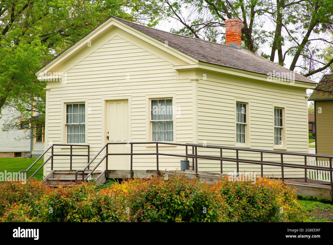 École, site historique national Herbert Hoover, West Branch, Iowa Banque D'Images