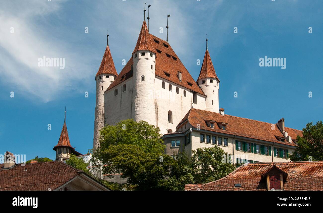 Château du XIIe siècle à Thun, dans l'Oberland bernois, en Suisse Banque D'Images