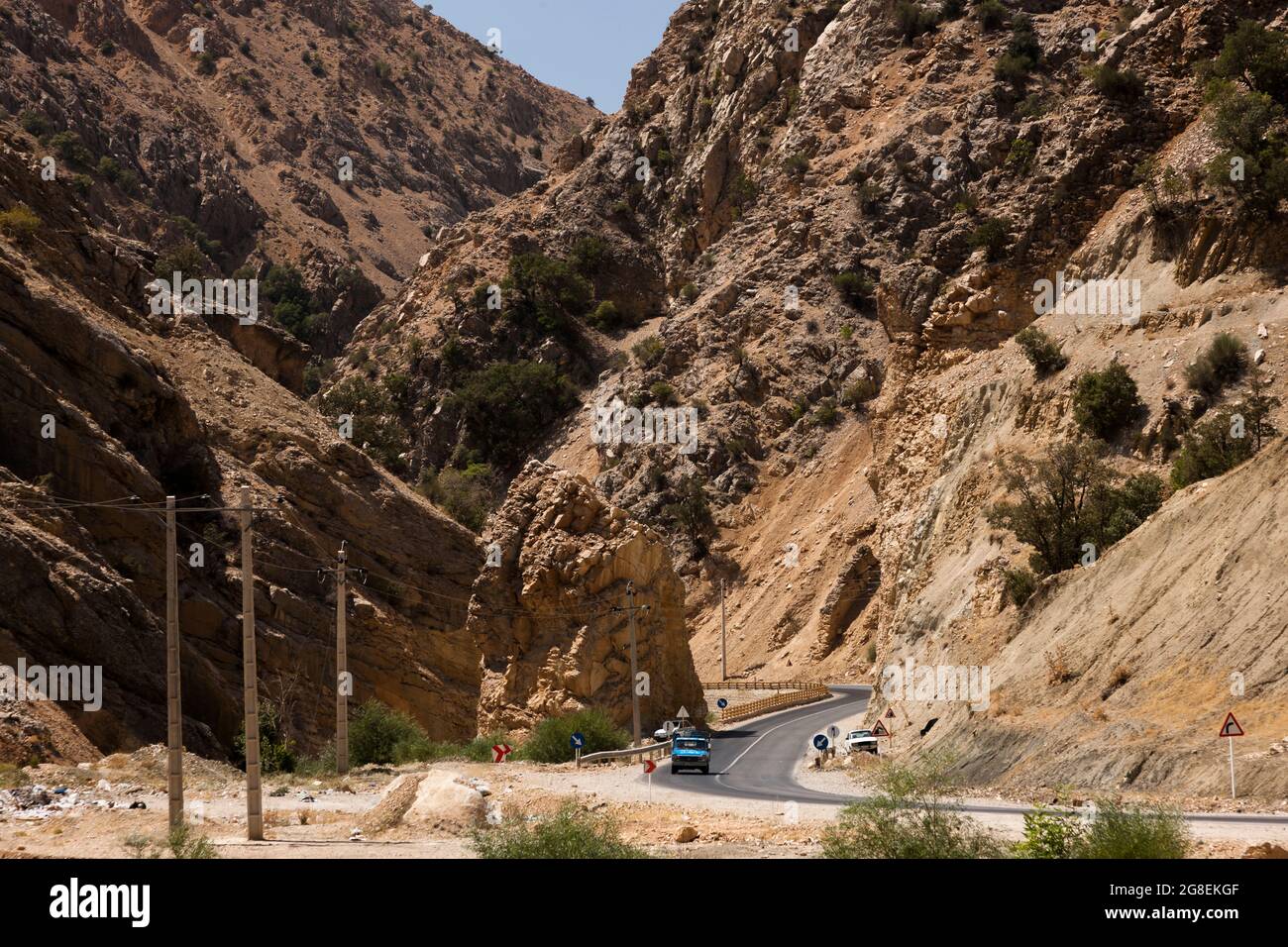 Présumé ancien 'Perse Gate', Alexandre la grande bataille avec Perse, montagnes Zagros, banlieue de Yasuj, Iran, Perse, Asie occidentale, Asie Banque D'Images