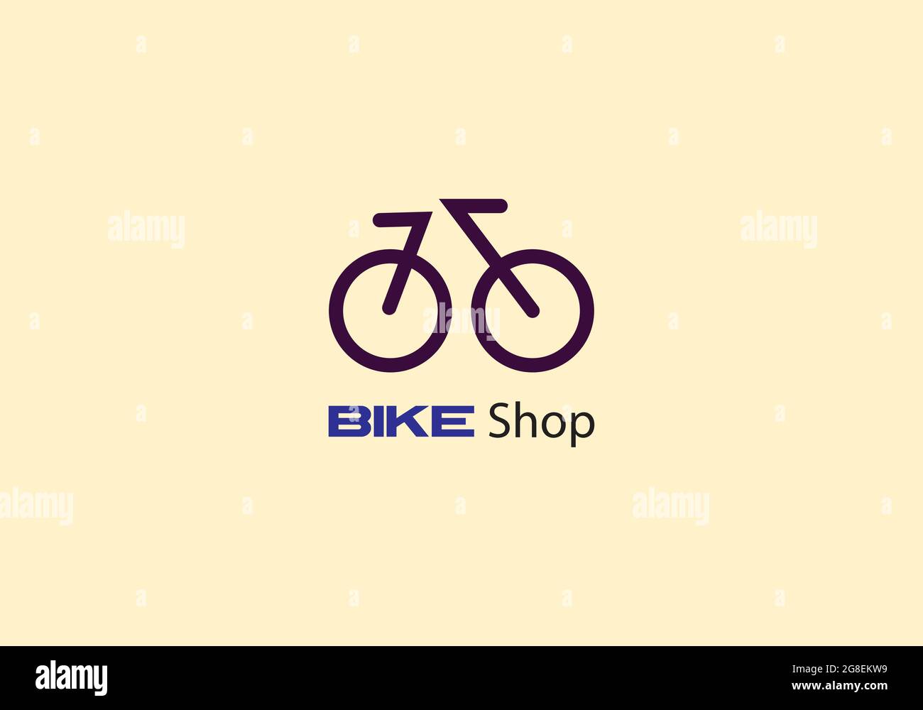 Modèle de design de l'élément victor du logo de vélo. Illustration de Vecteur