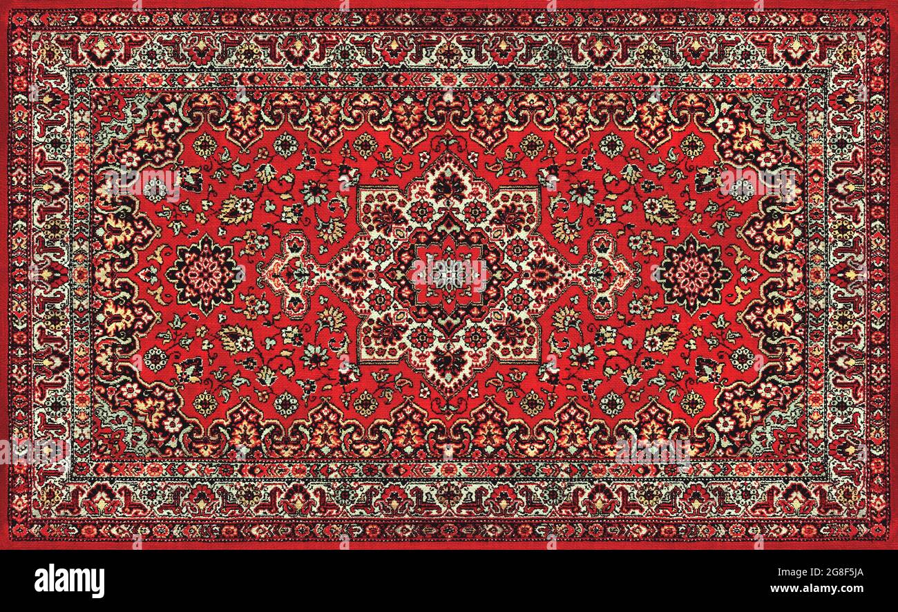 Vieux tapis rouge persan texture, déco abstraite Photo Stock - Alamy
