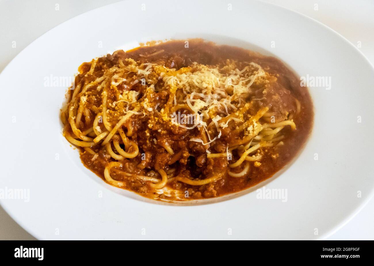 Spaghettis à la bolognaise Banque D'Images