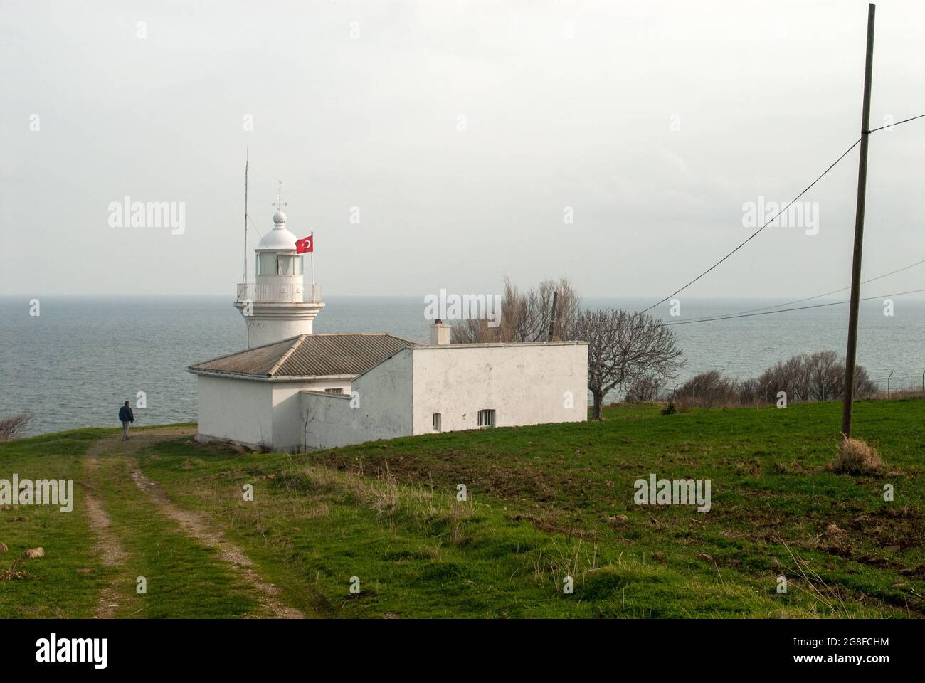 Phare de İgneada Limankoy (phare français), Demirkoy, Kirklareli, Turquie Banque D'Images