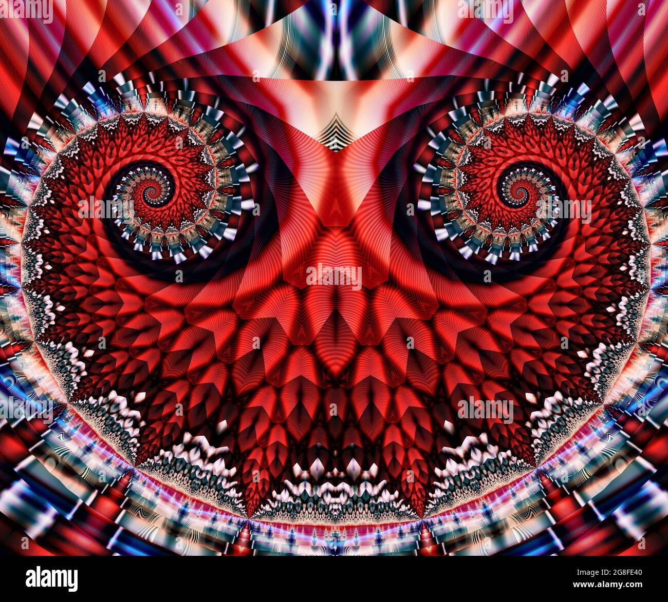 Œuvres d'art fractales abstraites et colorées générées par ordinateur pour le design créatif, l'art, la décoration et le divertissement Banque D'Images