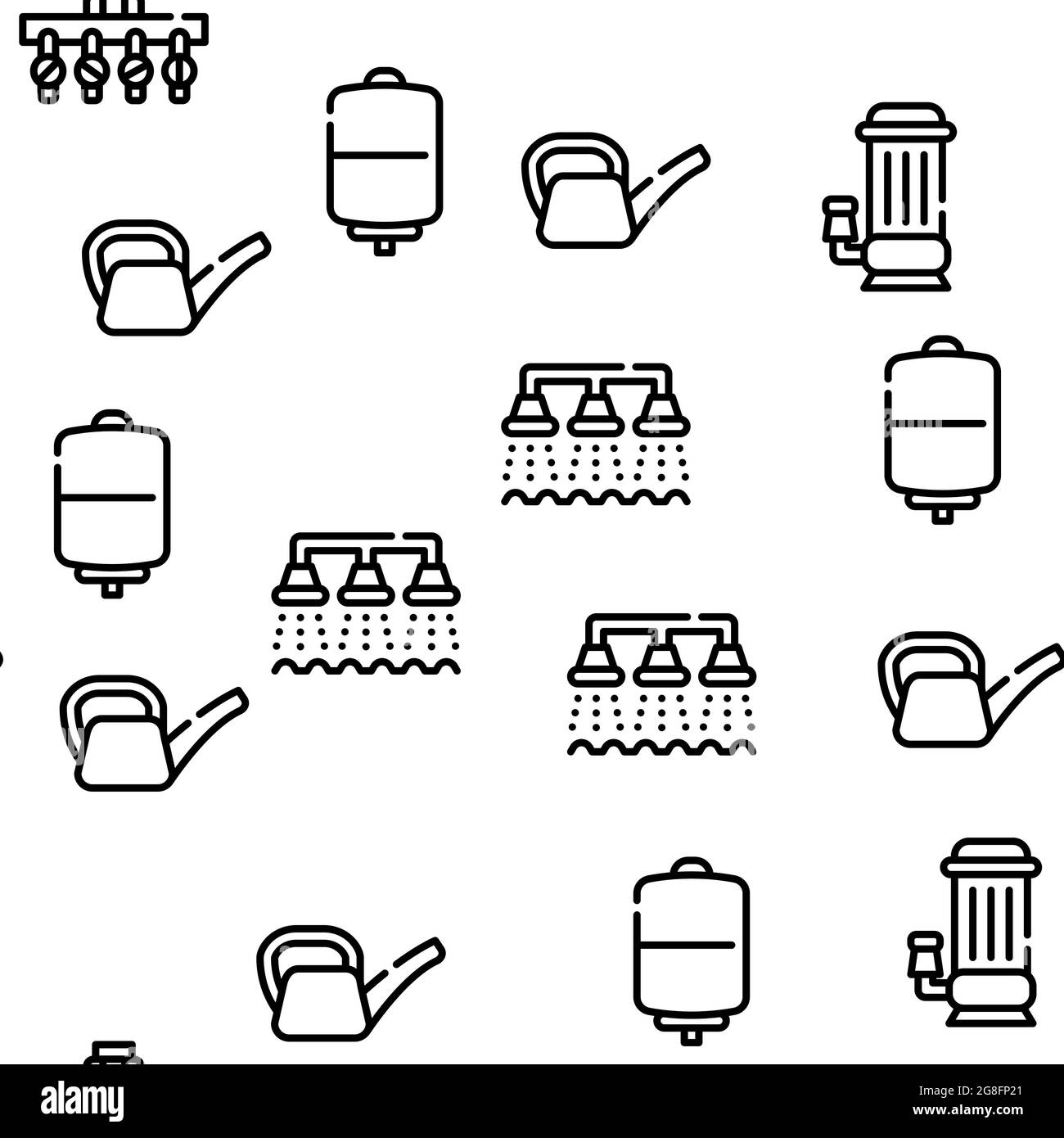 Système d'irrigation Vector Seamless Pattern Illustration de Vecteur
