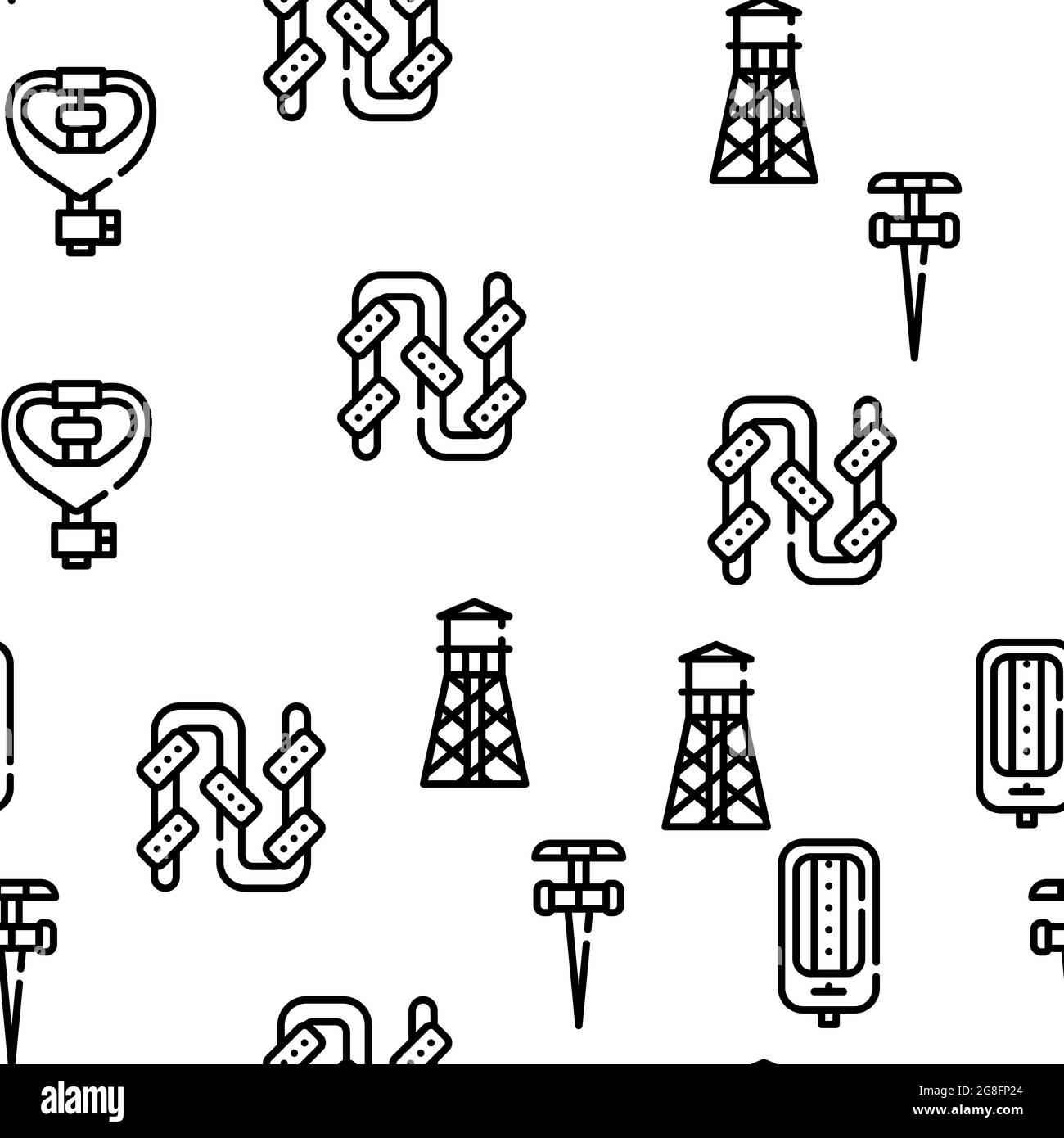 Système d'irrigation Vector Seamless Pattern Illustration de Vecteur