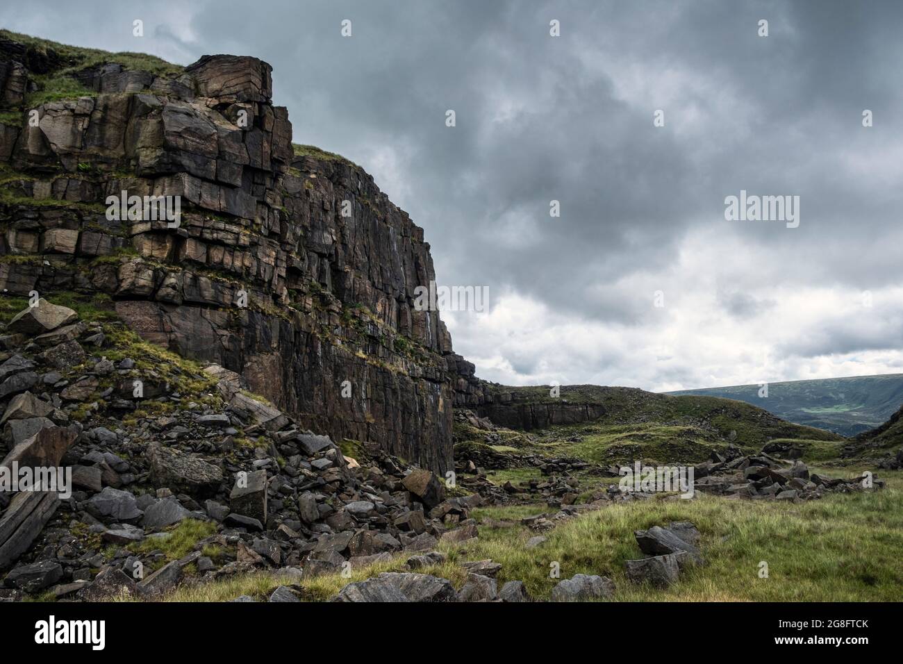 Carrière Loftend, Crowden, Longdendale, parc national de Peak District, Derbyshire Banque D'Images