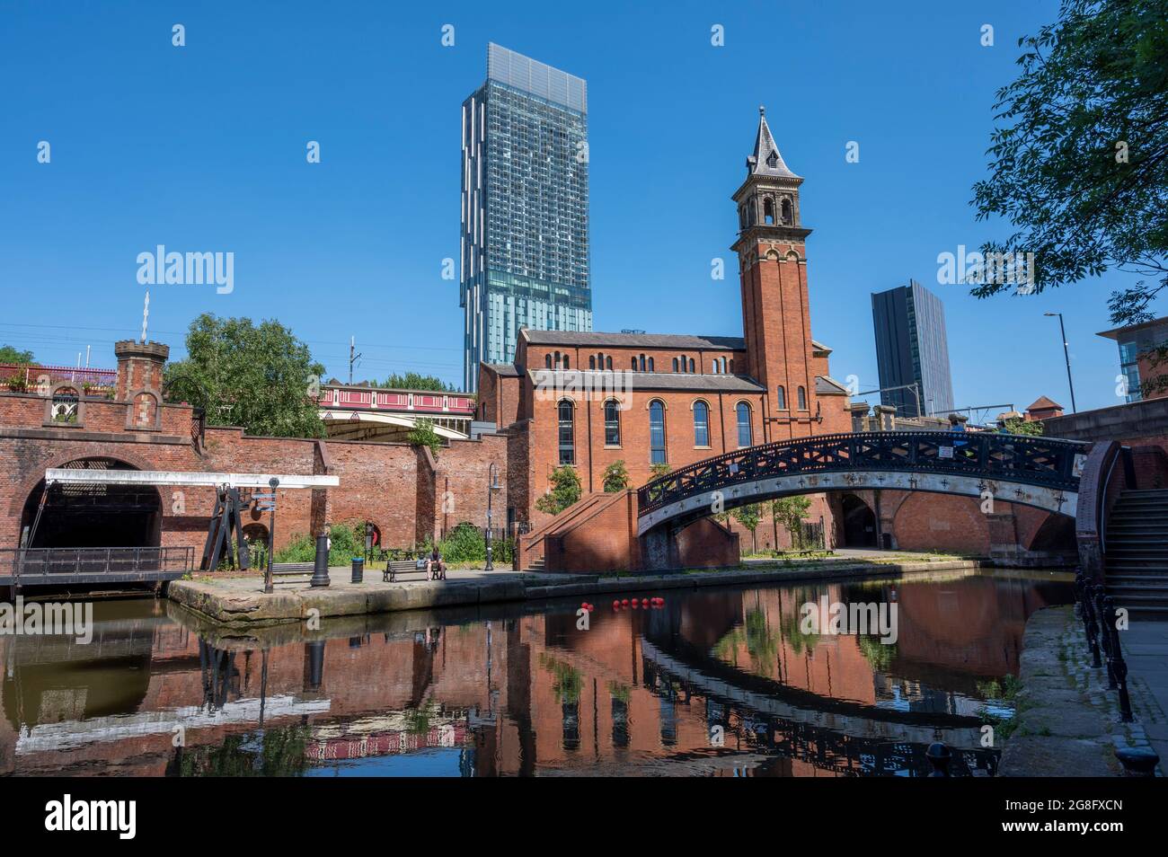 Castlefield Canal Basin, Manchester, Angleterre, Royaume-Uni, Europe Banque D'Images