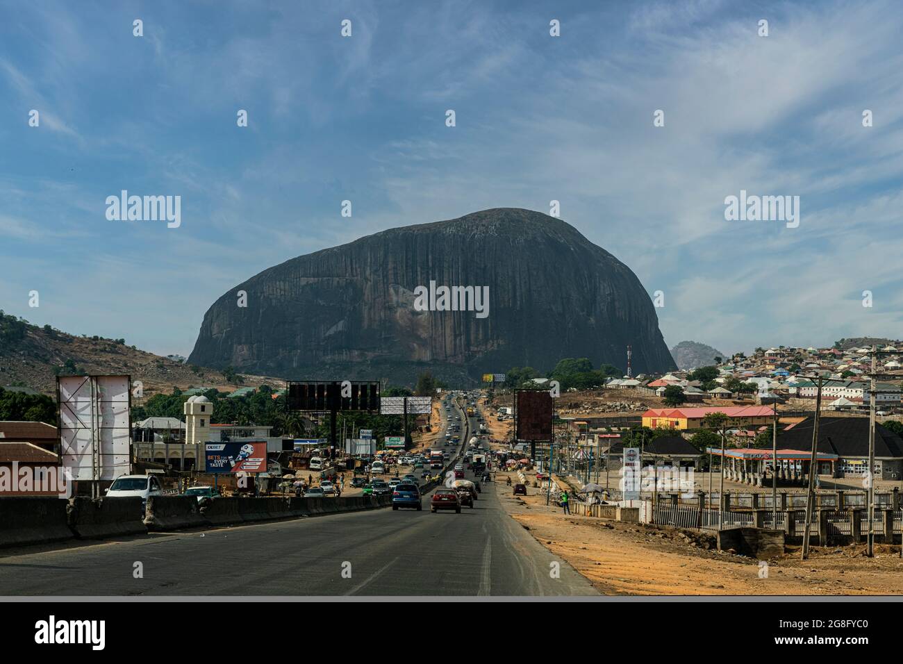 Zuma rock, Abuja, Nigéria, Afrique de l'Ouest, Afrique Banque D'Images