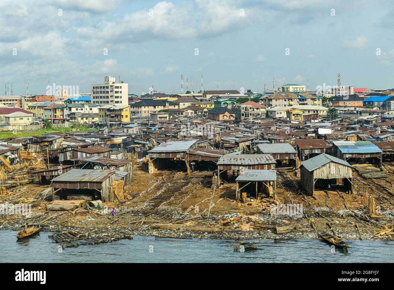 Marché flottant de Maokoko, Lagos, Nigeria, Afrique de l'Ouest, Afrique Banque D'Images
