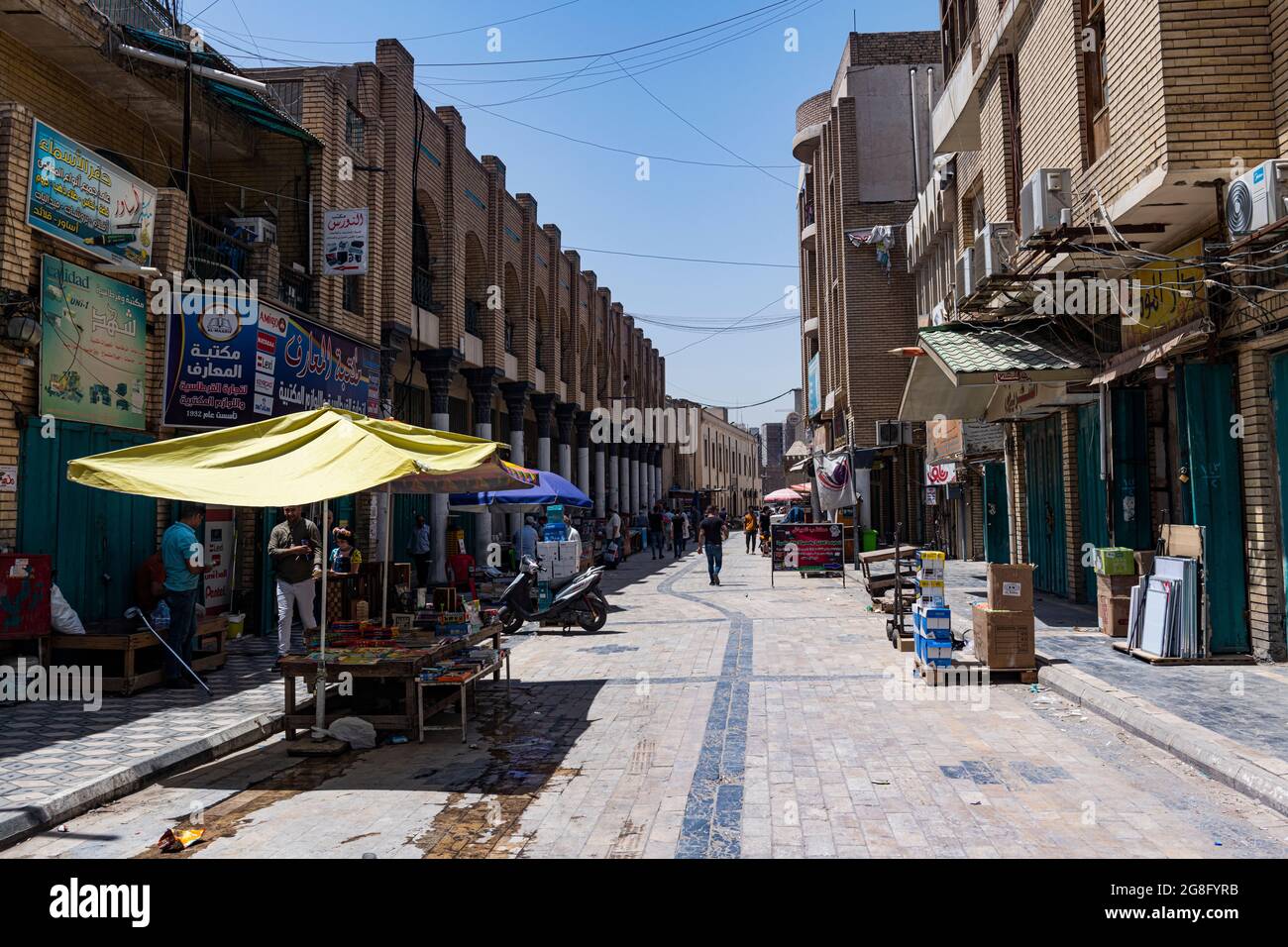 Rue Rashid, vieille ville de Bagdad, Irak, Moyen-Orient Banque D'Images