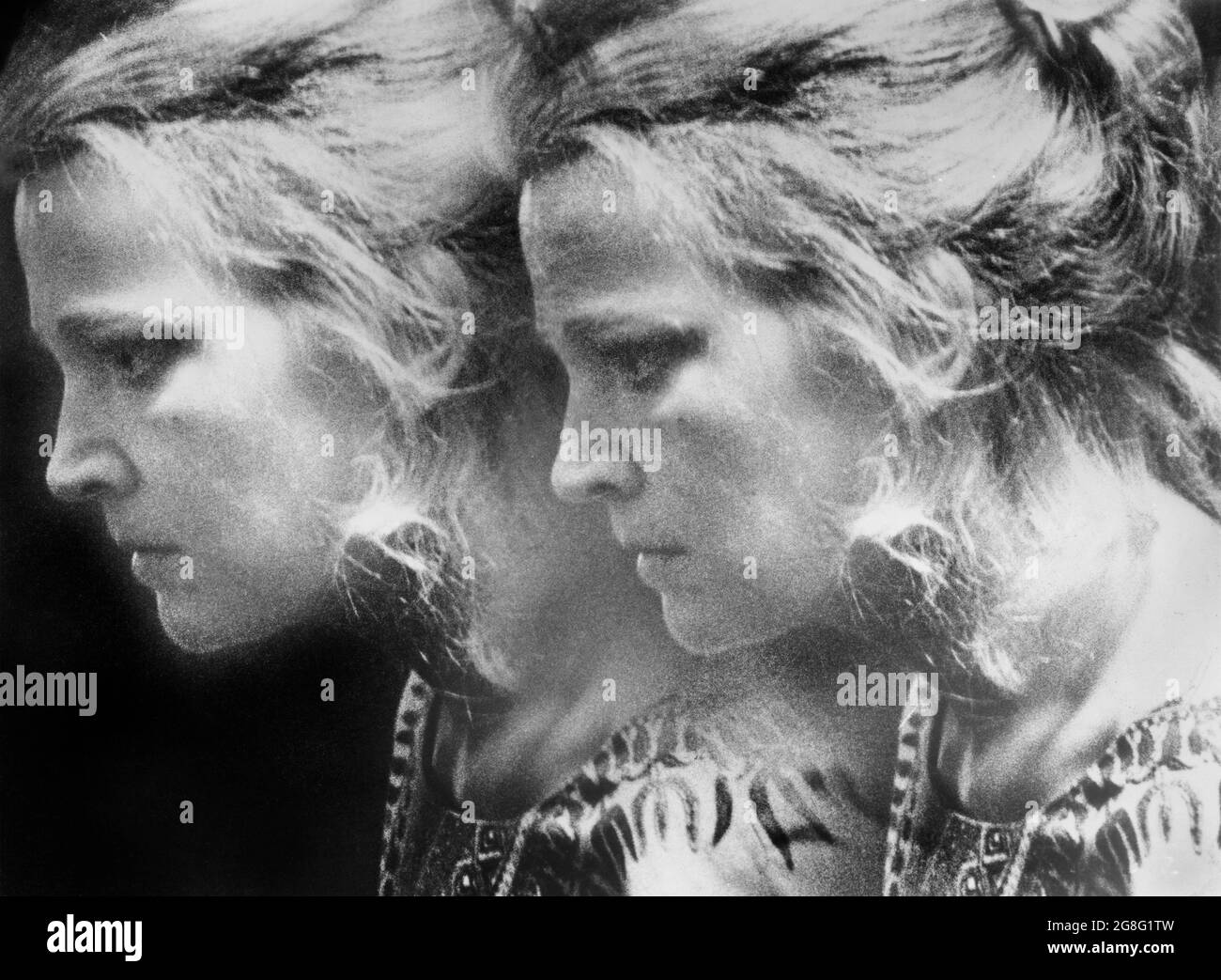 Gena Rowlands, Double Head and Shoulders Portrait pour le film, « UNE femme sous l'influence », Cine-Source, 1974 Banque D'Images