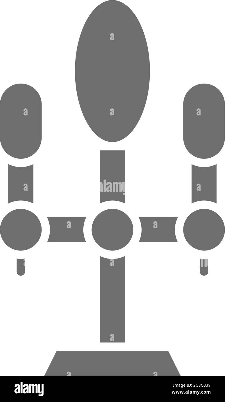 Distributeur de bière Vector, icône grise du robinet d'alcool. Illustration de Vecteur