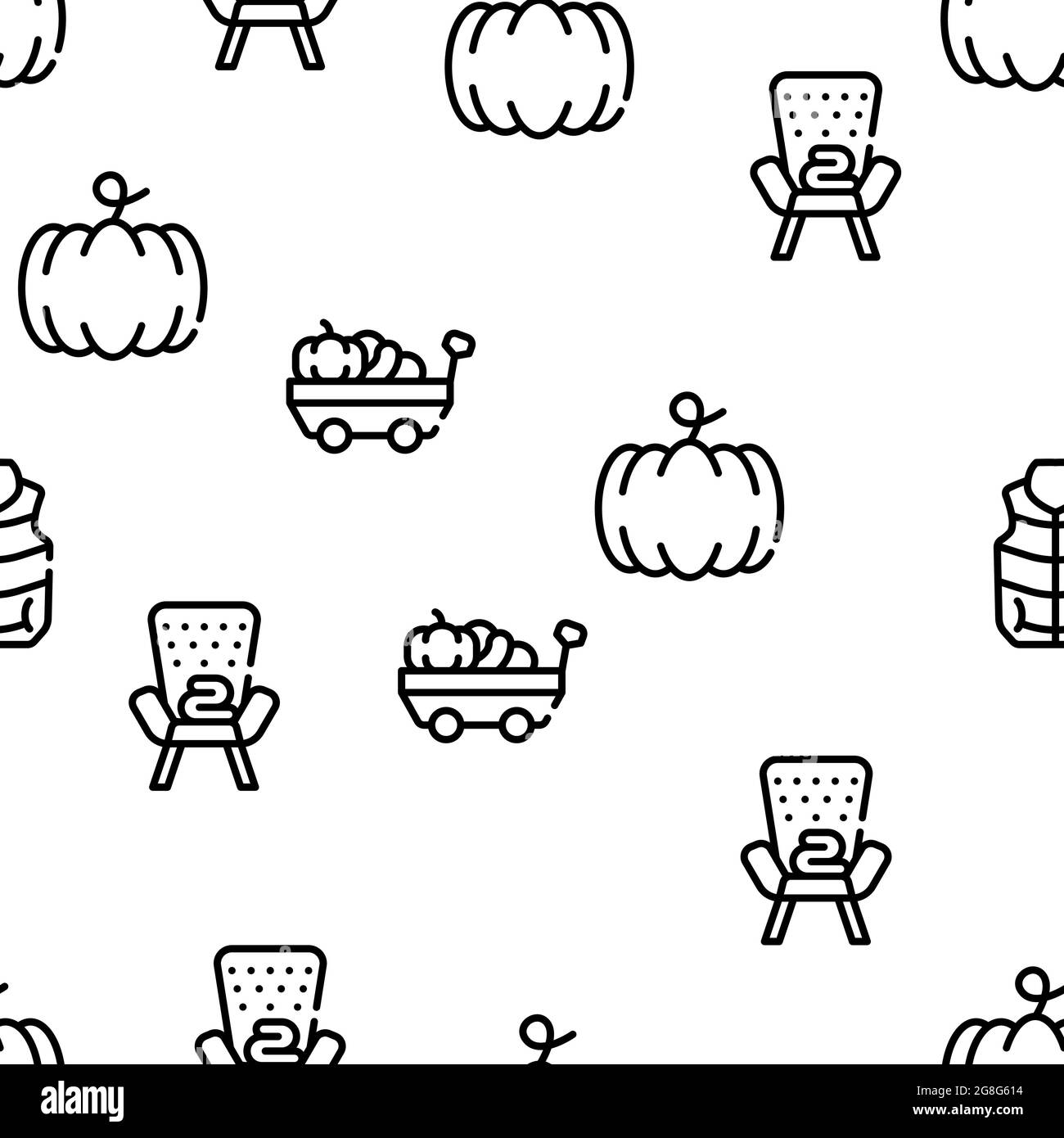 Motif sans couture vectoriel des objets de saison d'automne Illustration de Vecteur Motif sans couture vectoriel des objets de saison d'automne Illustration de Vecteur