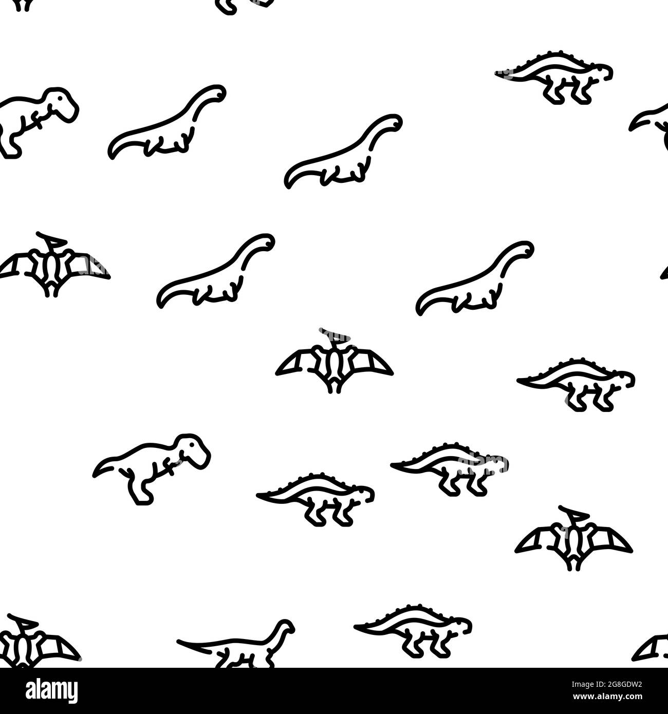 Motif de dinosaure à motif vectoriel d'animaux sauvages sans couture Illustration de Vecteur