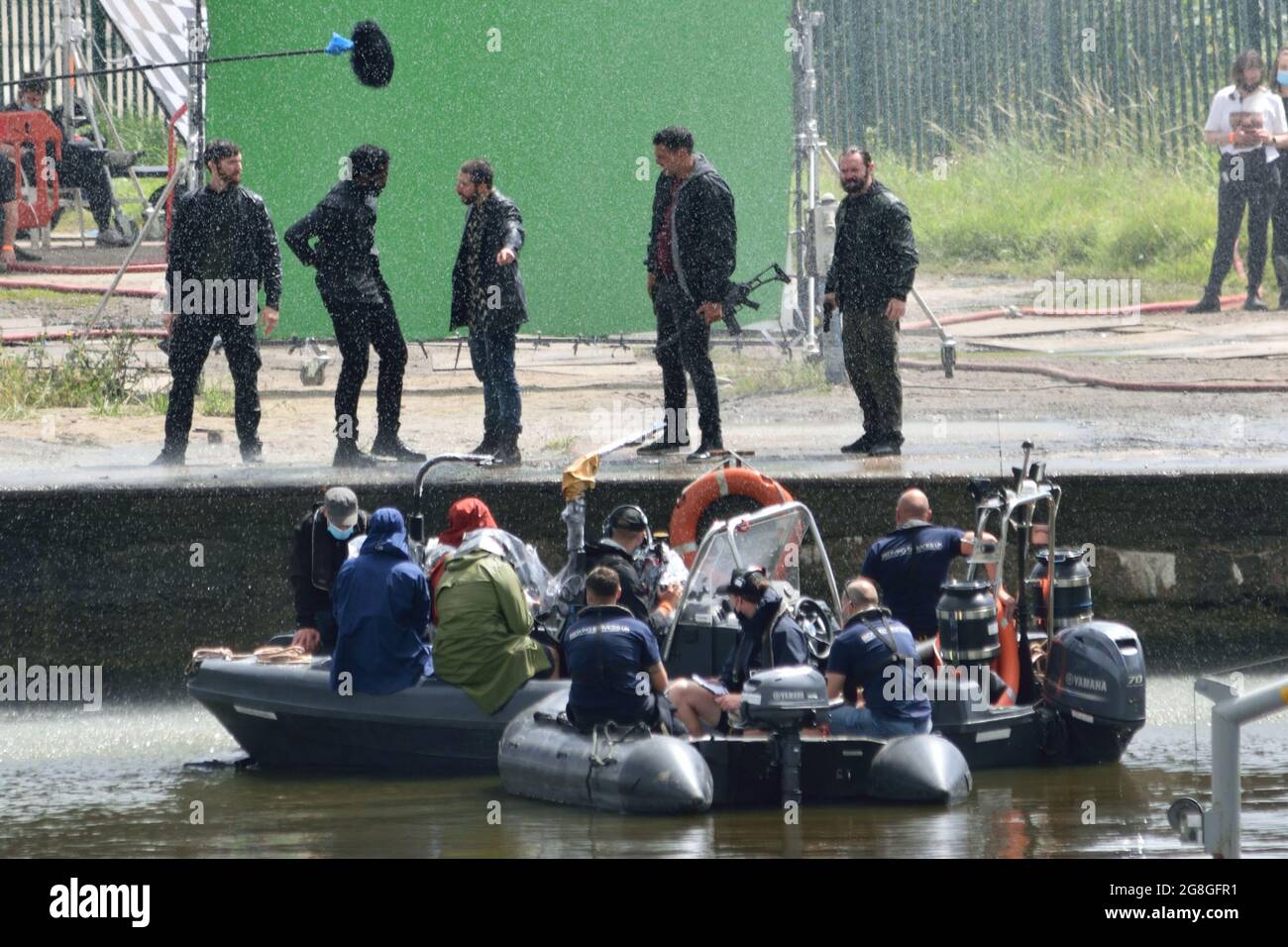 Tournage d'une scène de gangs de la saison de Londres 2 Banque D'Images