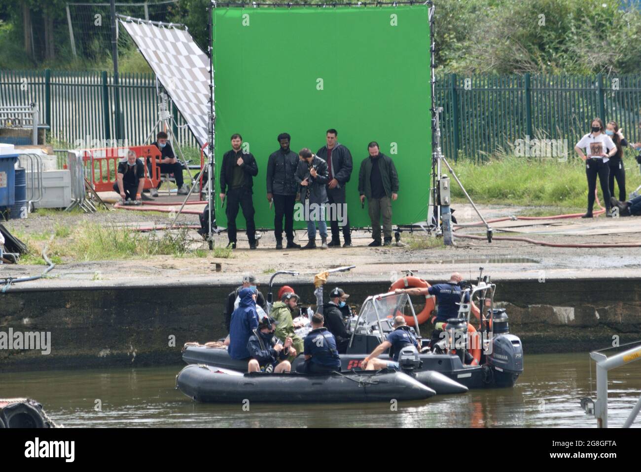 Tournage d'une scène de gangs de la saison de Londres 2 Banque D'Images