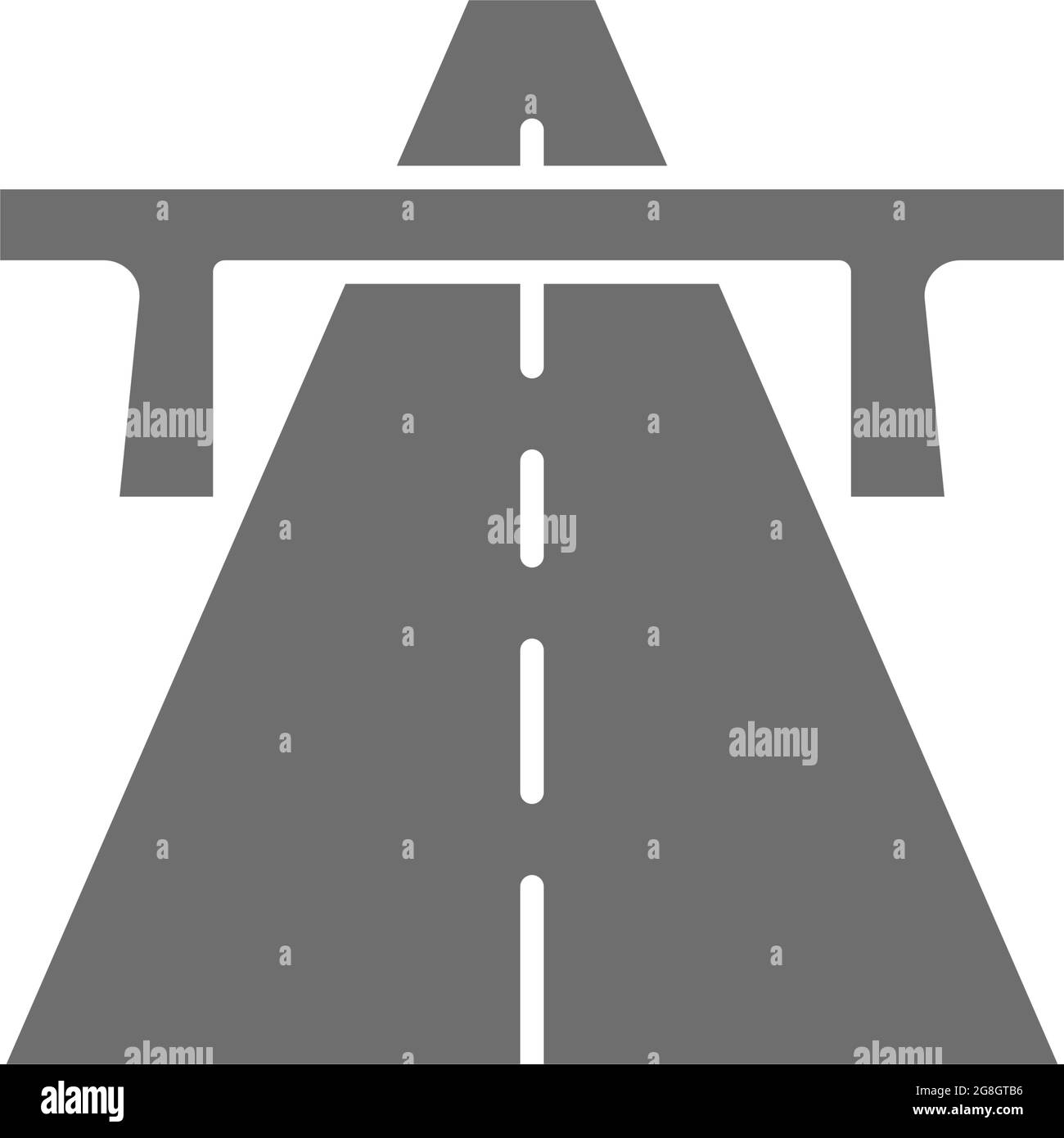 Vector Autobahn, autoroute, route, chemin icône grise. Illustration de symbole et de signe. Isolé sur fond blanc Illustration de Vecteur
