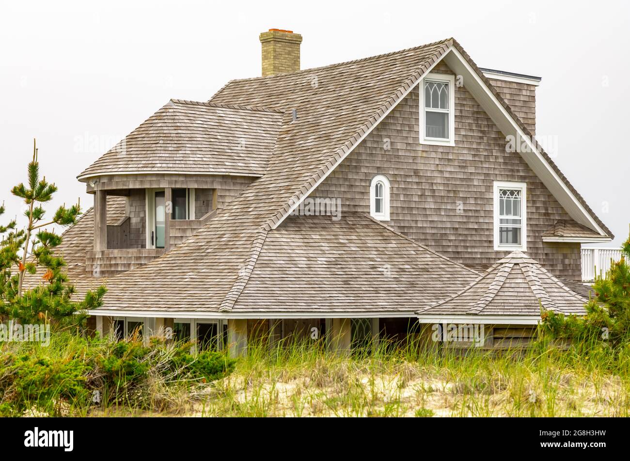 Maison miteuse à Amagansett, NY Banque D'Images